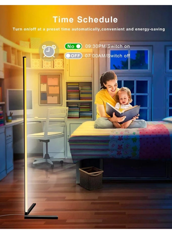 مصباح أرضي زاوية LED RGB متعدد الألوان مع جهاز تحكم عن بعد - Image 5